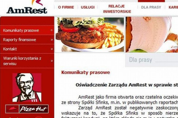 AmRest sprzedał wszystkie akcje Sfinks Polska