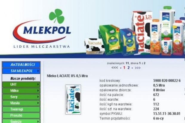W tym roku Mlekpol chce skupić 1 250 mln ton mleka