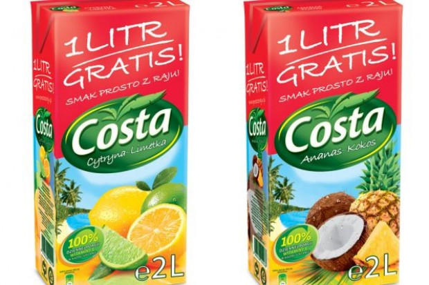 nowe tropikalne napoje Costa Costa z nowymi tropikalnymi smakami