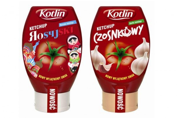 Nowe smaki ketchupów Kotlin Ketchup Rosyjski i Czosnkowy w nowej ofercie marki Kotlin