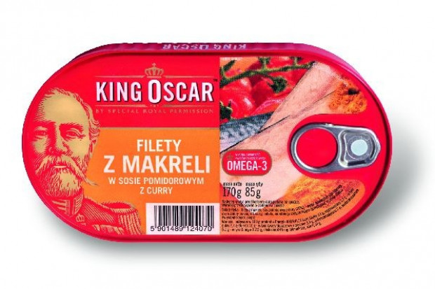 Filety z makreli w sosie pomidorowym z curry marki King Oscar