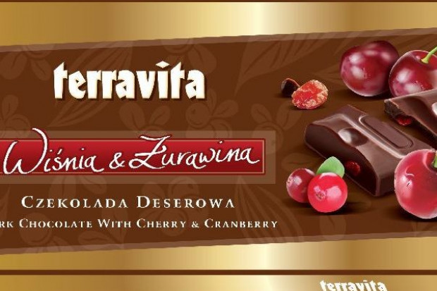 Czekolada deserowa wiśnia i żurawina od Terravity