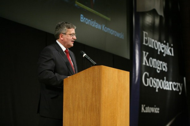 Fot. PTWP Prezydent RP Bronisław Komorowski otworzył IV Europejski Kongres Gospodarczy w Katowicach