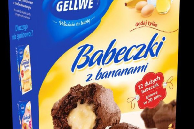 Róża, banan i kokos w babeczkach Gellwe
