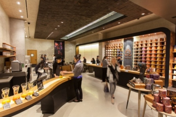 Bar herbaciany Teavana (fot. Starbucks) Trwa ekspansja Starbucksa w herbatę. Otwarto pierwszy bar herbaciany Teavana