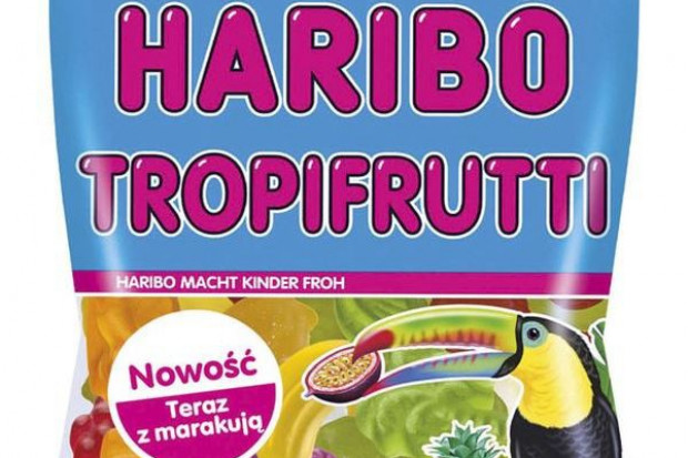 Tropikalne żelki Haribo o smaku marakui