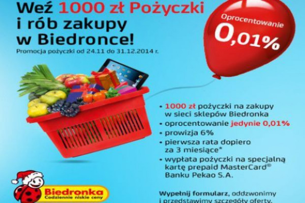 fot. Pekao Bank Pekao pożycza pieniądze na zakupy w Biedronce