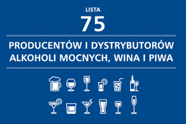 Lista 75 producentów i dystrybutorów alkoholi mocnych, wina i piwa
