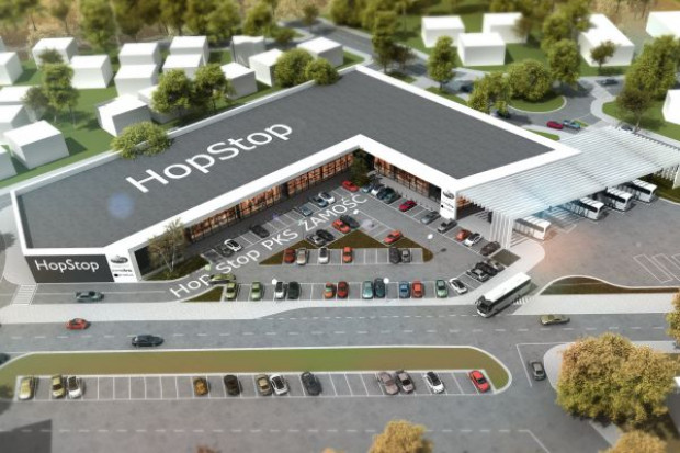 Budowa Zintegrowanego Centrum Komunikacyjnego HopStop w Zamościu rozpocznie się w drugim kwartale tego roku i potrwa około 10 miesięcy (fot. mat.pras.) HopStop z pozwoleniem na budowę