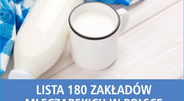Lista 180 zakładów mleczarskich w Polsce - nowa edycja