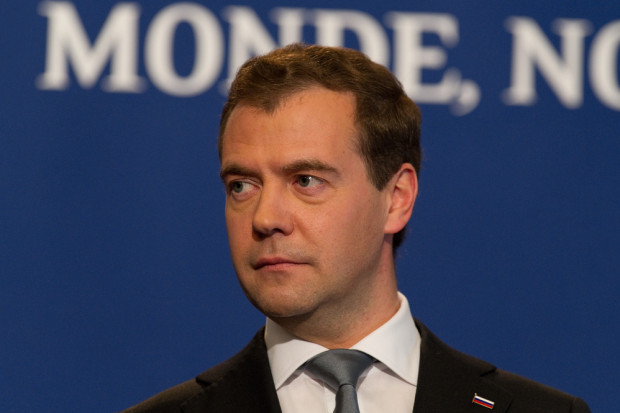 Dmitrij Miedwiediew, premier Rosji to sprawca kawowego zamieszania. fot. shutterstock Burger King w Rosji sprzedaje kawę 'russiano' zamiast 'americano'