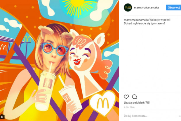 fot. materiały prasowe McDonald's chce promować się na Instagramie
