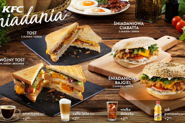 fot. materiały prasowe Restauracje KFC w Polsce wystartowały z ofertą śniadaniową