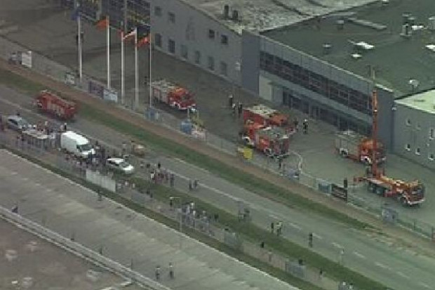 fot. Kontakt TVN24 Płoną hale handlowe koło Nadarzyna