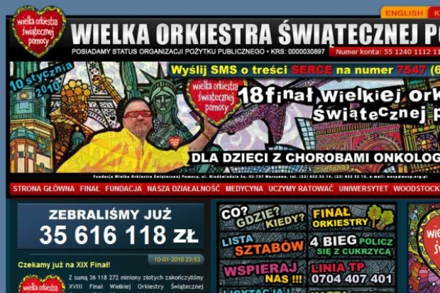 Ponad 30 mln zł na koncie WOŚP