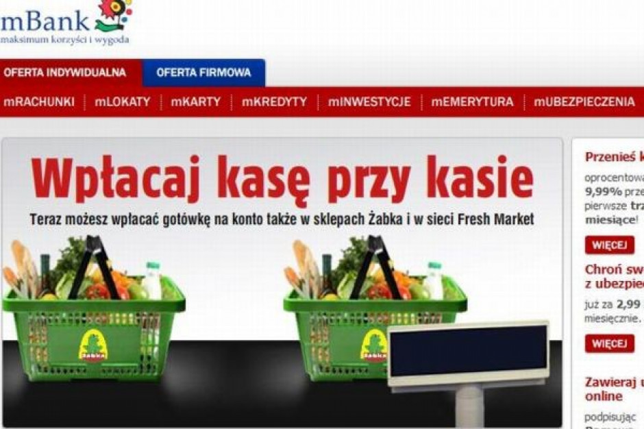 Sklepy sieci Żabka będą wpłatomatami mBanku