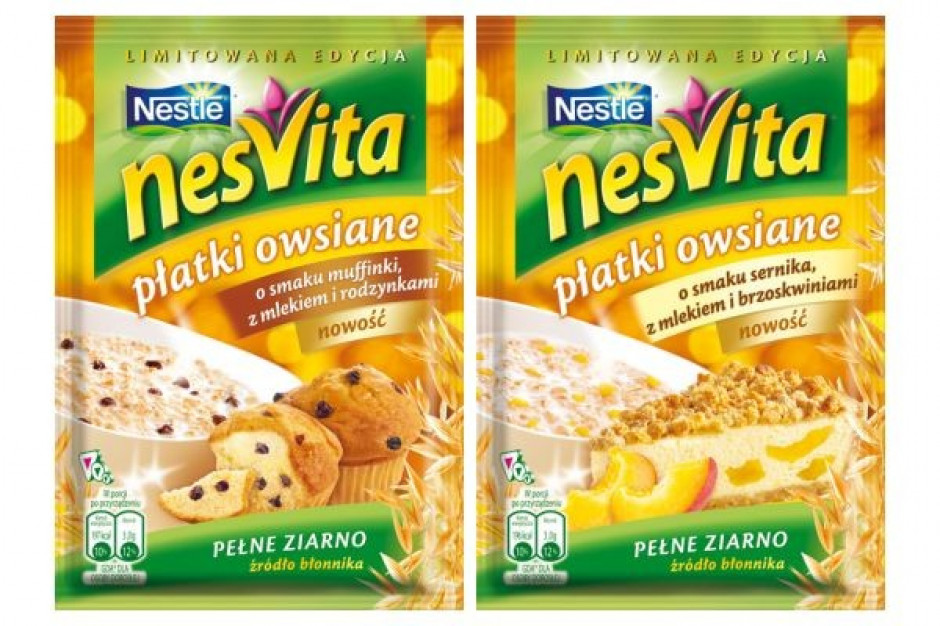 Nowe płatki Nesvita Płatki o smaku muffinki i o smaku sernika w ofercie Nesvity