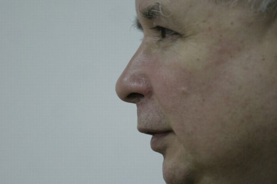 prezes PiS Jarosław Kaczyński Sondaż Homo Homini: PO - 32 proc., PiS - 28, 2 proc.