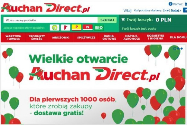 Sklep auchandirect.pl oficjalnie działa od lipca 2011 r. Sieć Auchan testowała projekt w Polsce, teraz uruchomi go na świecie