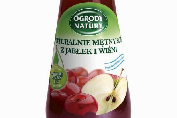 Orzeźwiający mętny sok jabłko-wiśnia