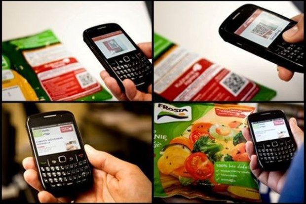 Fotokody QR znajdują się m.in. na opakowaniach mrożonych warzyw i dań gotowych marki Frosta Fotokody QR robią furorę na etykietach opakowań żywności