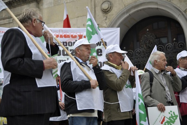 fot. A. Królak Dość lekceważenia rolników - protest pod ministerstwem (zdjęcia)