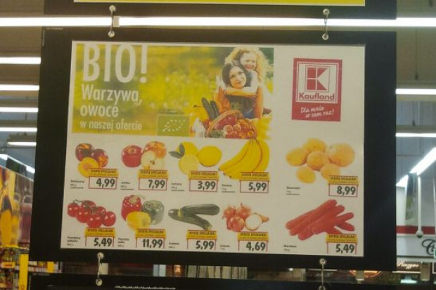 Kaufland wprowadza do oferty sklepów produkty BIO, fot. ptwp Kaufland wprowadza do sprzedaży warzywa i owoce BIO