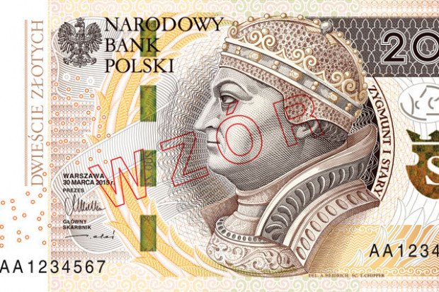 Zmodernizowany banknot 200 zł trafi do obiegu w połowie lutego. fot. NBP NBP wprowadza nowe banknoty 200 zł
