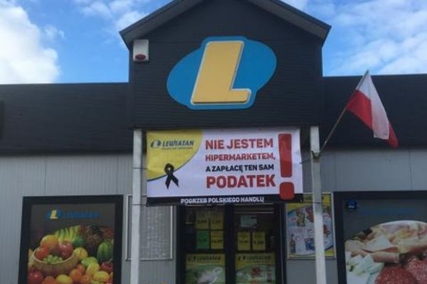 Kupcy: nowy podatek najmocniej uderzy w polskich małych i średnich przedsiębiorców fot. PSH Lewiatan Franczyzobiorcy Lewiatana protestują