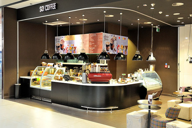 Kawiarnia sieci So!Coffee; fot. za galeriaecho.pl Właściciel sieci So!Coffee oraz Furore! planuje kolejne otwarcia