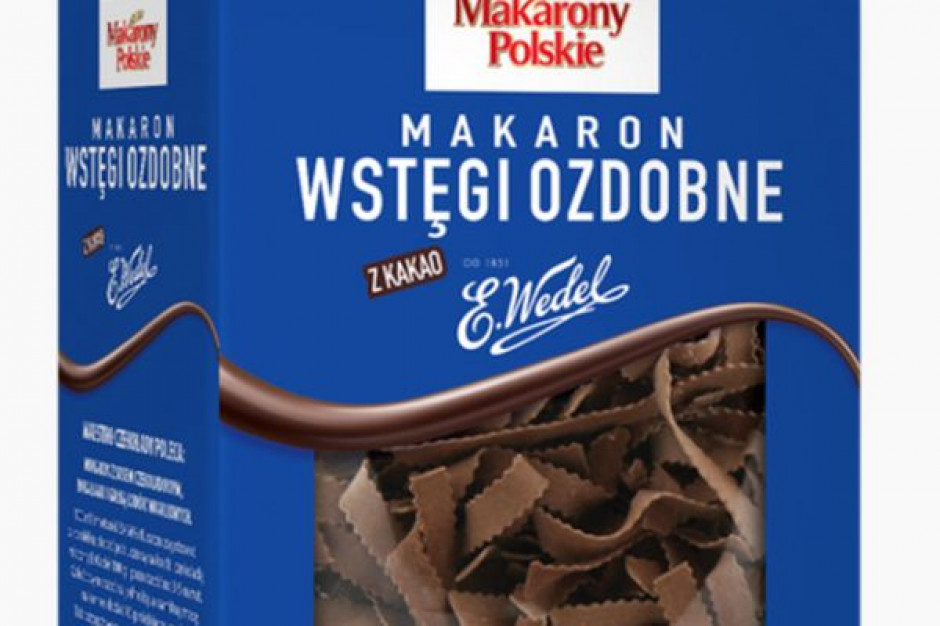 Wersja kakaowa makaronu to całkowita nowość na polskim rynku fot. makaronypolskie.pl Wedel i Makarony Polskie produkują makaron kakaowy