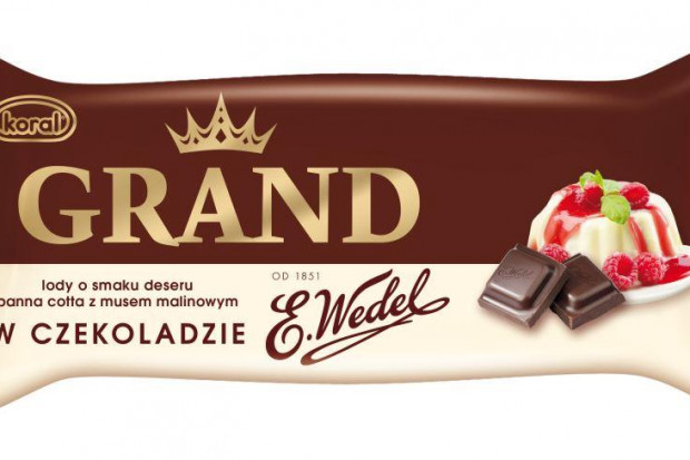 fot. Wedel Nowość - lody Koral z wedlowską czekoladą