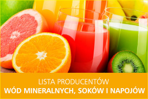 Lista producentów wód mineralnych, soków i napojów - edycja 2016