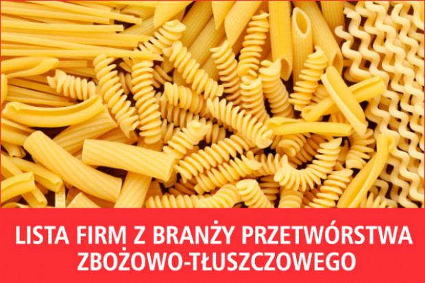 Lista firm z branży przetwórstwa zbożowo-tłuszczowego - edycja 2016