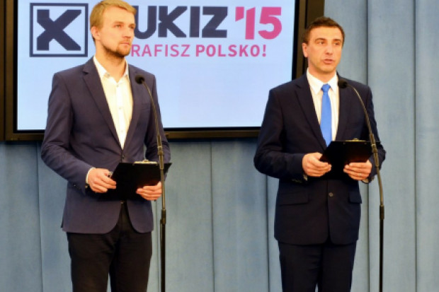 Błażej Parda i Jarosław Sachajko z Kukiz'15. fot. mat. pras. Kukiz'15 przedstawił projekt ustawy o siedliskach