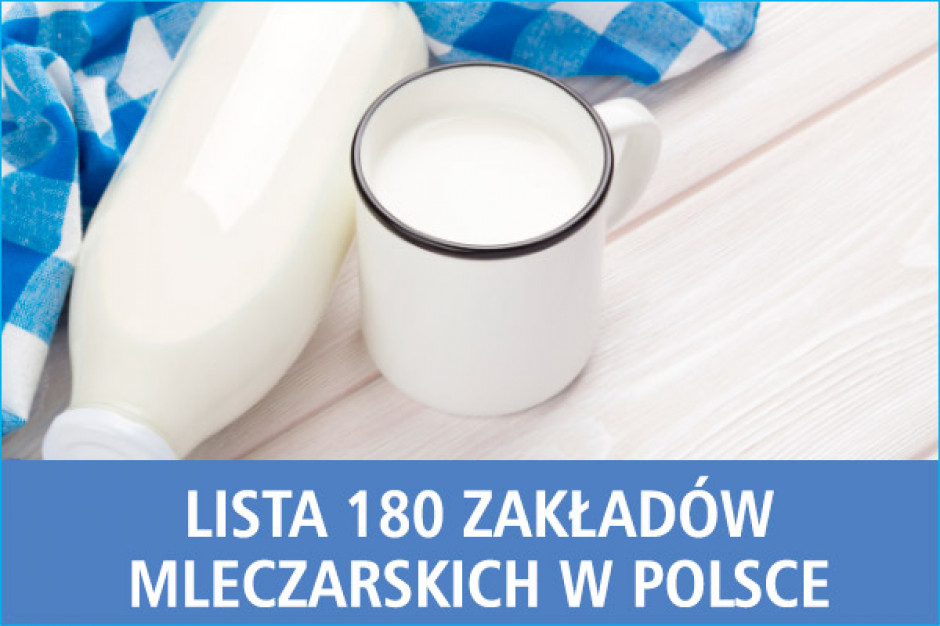 Lista 180 zakładów mleczarskich w Polsce - edycja 2016