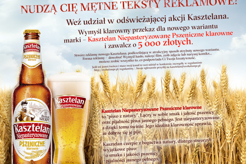fot. mat. pras. 5 tysięcy złotych dla autora najlepszej reklamy Kasztelana Pszeniczne