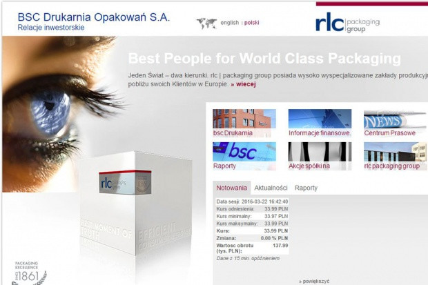fot. BSC Drukarnia Opakowań URE wszczął postępowanie wobec spółki BSC Drukarnia Opakowań