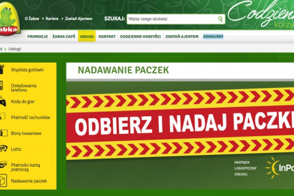 Żabka Polska uruchamia usługę odbioru przesyłek kurierskich