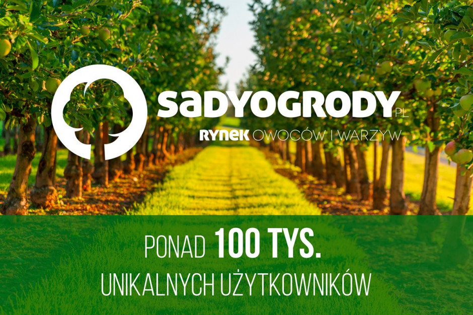 fot. shutterstock.com Liczba użytkowników serwisu SadyOgrody.pl przekroczyła 100 tysięcy