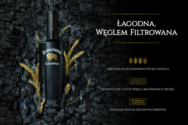 fot. materiały prasowe CEDC Żubrówka Czarna chce wyróżnić się spośród innych wódek super premium