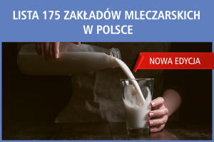 Lista 175 zakładów mleczarskich w Polsce - edycja 2017