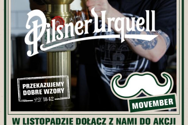 fot. materiały prasowe Pilsner Urquell wspiera akcję Movember kampanią „Wzór piwnych wąsów”