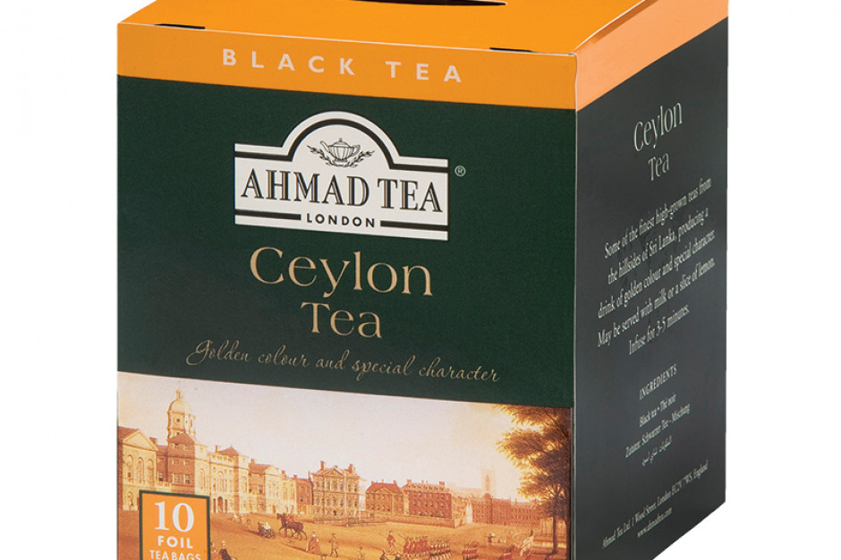 Herbaty Ahmad Tea London w nowych opakowaniach zawierających 10 torebek