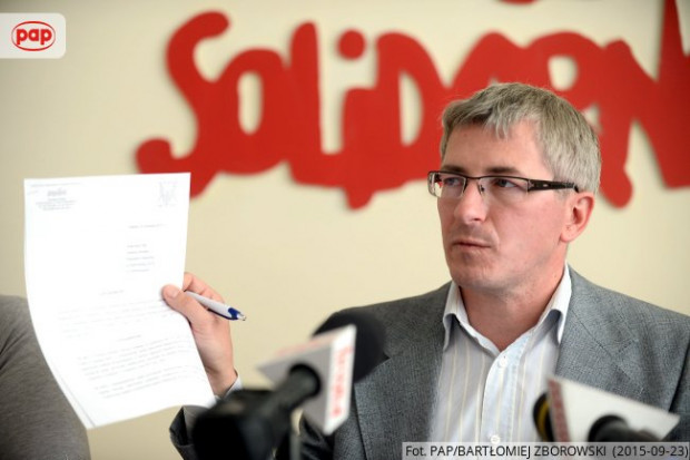 Marek Lewandowski, rzecznik NSZZ "Solidarność", fot. archiwum PAP NSZZ