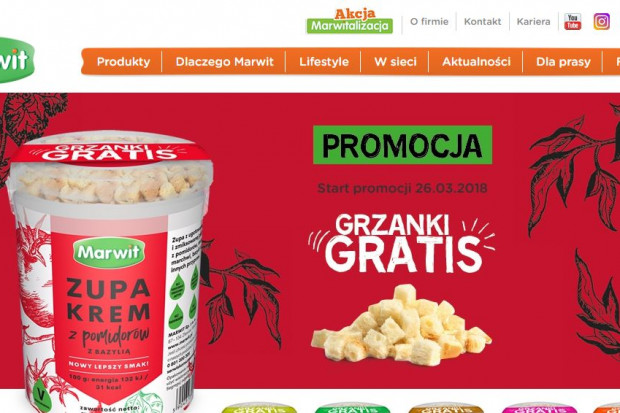 fot. materiały prasowe Zupy krem marki Marwit tylko teraz z grzankami gratis!