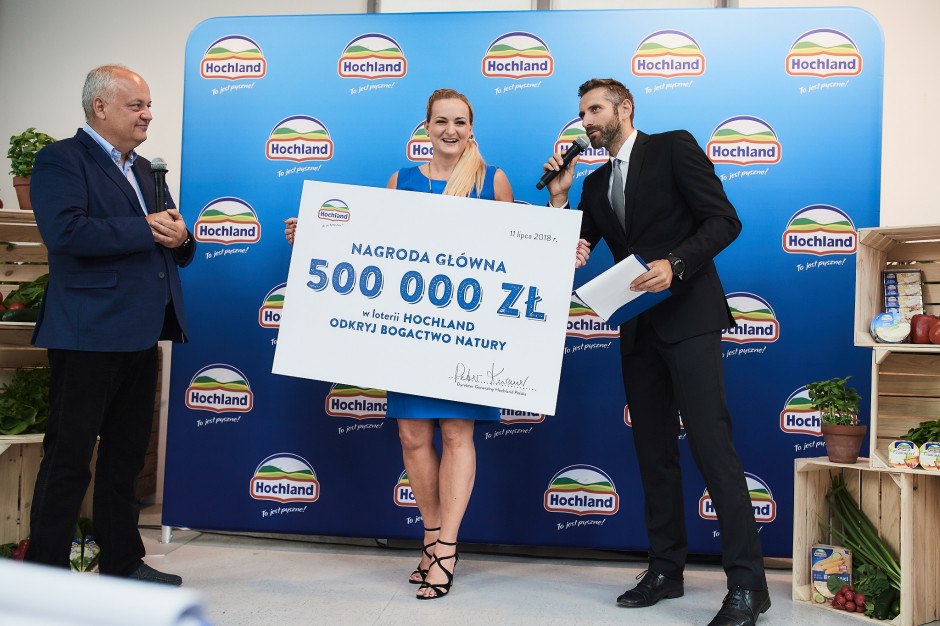 fot. materiały prasowe 500 000 zł trafiło do rąk zwycięzcy Loterii Hochland