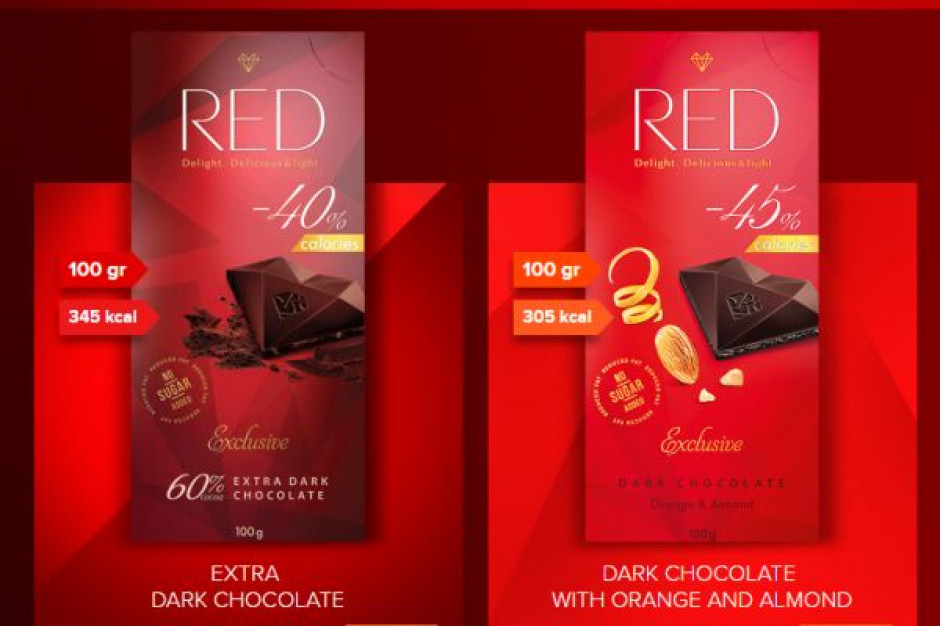 fot. za chocolette.com Chocolette Confectionary wchodzi do Wlk. Brytanii z serią niskokalorycznych czekolad Red
