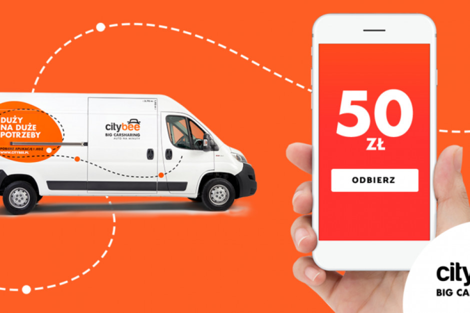 fot. mat. pras. W Polsce startuje CityBee - wynajem samochodów dostawczych na minuty