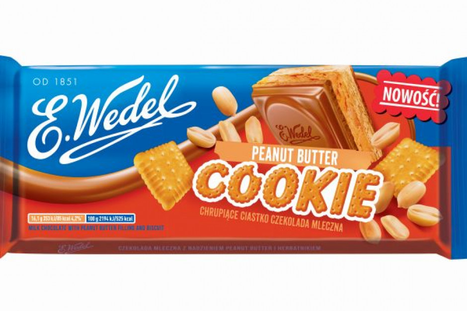 fot. materiały prasowe Nowa czekolada Cookie Peanut Butter od E.Wedel